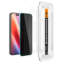 Захисне скло Spigen для iPhone 17 Pro Max/ 16 Pro Max - Privacy, EZ FIT PRO, GLAS.tR (2 шт), Антишпигун (AGL10096), фото 3