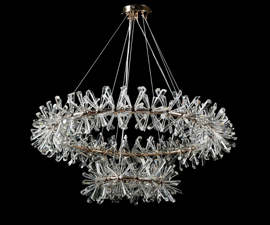 Люстра кришталева світлодіодна підвісна Splendid-Ray LK1020/800+400/46 (SGD), фото 1