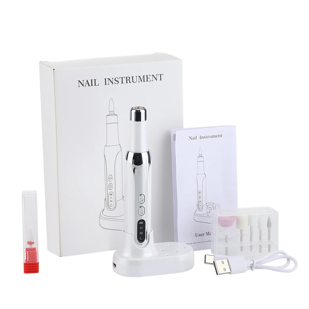 15000RPM Nail Drilling Machine Бездротовий електричний різак Набір файлів шліфувальний гель-лак, фото 1