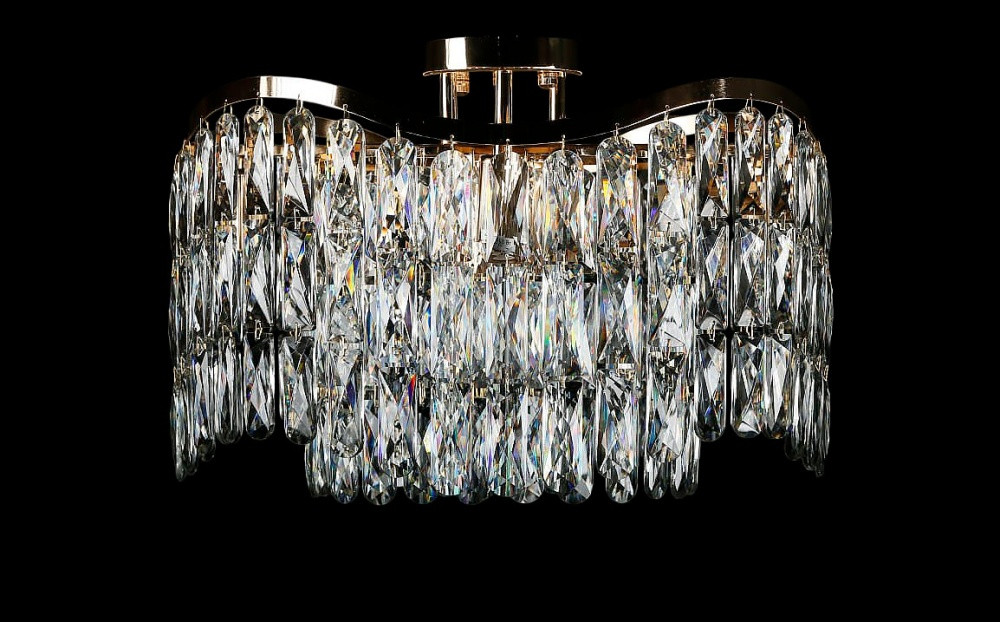 Кришталева люстра Splendid Ray LGH903497 (FGD) — стельова люстра в золоті з кришталем E14, фото 1