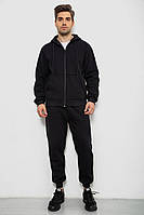 Спортивный костюм мужской из турецкой трехнити на флисе., цвет черный, 238R165