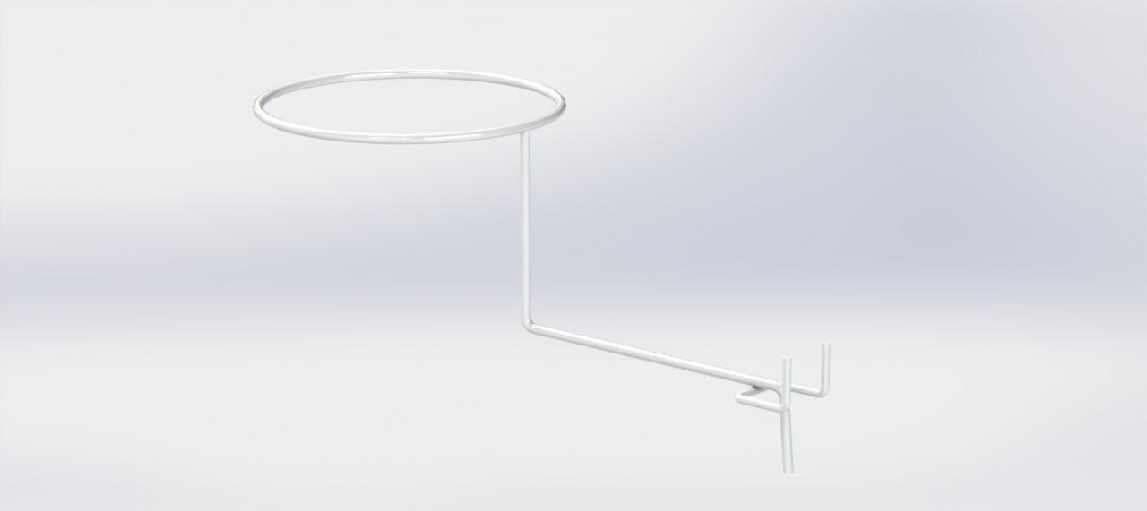 Гачок для головних уборів плоский білий