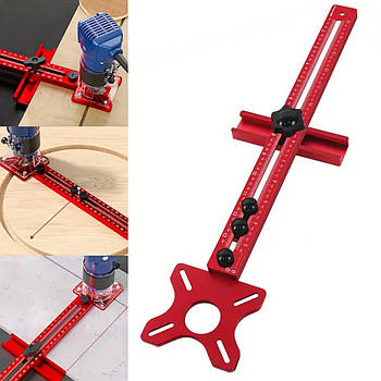 Фрезерний кронштейн для фрезерування пазів, 75-370 мм / Фрезерний шаблон / Шаблон для фрезера / Лінійка для фрезера