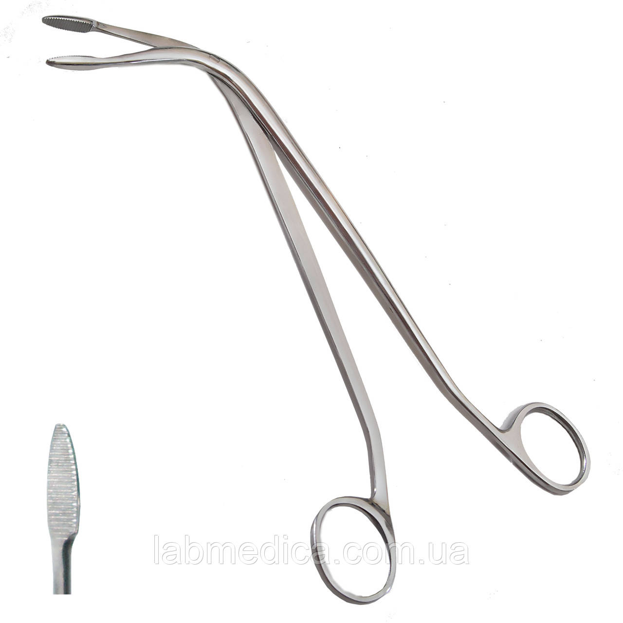 Щипці горлові для витягання сторонніх тіл Randall. Довжина 20 см, робоча частина 15 х 3 мм SURGIWELOMED, фото 1