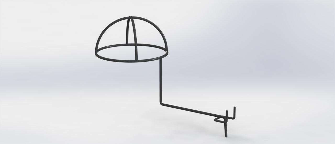 Гачок для головних уборів напівсферичний чорний