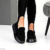 Молодіжні чорні замшеві автоледі на потовщеній підошві, фото 7