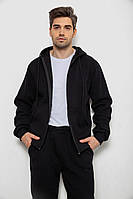 Спортивный костюм мужской AGER из турецкой трехнитки на флисе - черный
