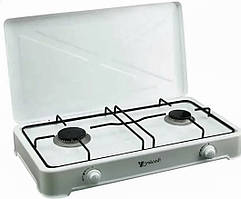 Компактна та надійна настільна газова плита Yucel O 200 LPG White на 2 конфорки Білий