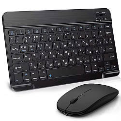 Комплект 2в1 Бездротова клавіатура та мишка, українська розкладка / Блютуз клавіатура для планшета