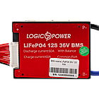 BMS плата LiFePO4 36V 12S Dis 60A Ch 30A