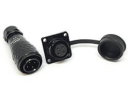 Роз'єм SA16-4P 4 контакти квадратний фланець пара