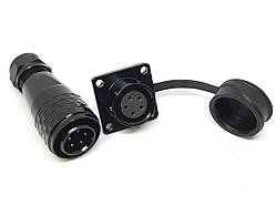 Роз'єм SA16-5P 5 контактів квадратний фланець пара