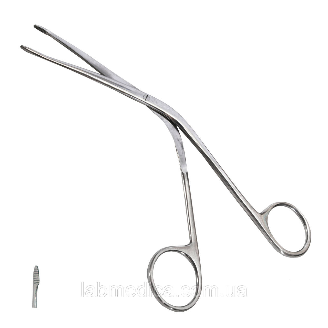 Щипці тампонні носові вигнуті за Hartmann. Довжина 20 см, шприна робочої частини 3 мм SURGIWELOMED, фото 1