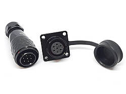 Роз'єм SA16-7P 7 контактів квадратний фланець пара