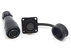 Роз'єм SA16-10P 10 контактів квадратний фланець пара