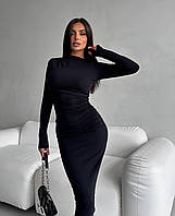 Женское стильное прошерстное платье