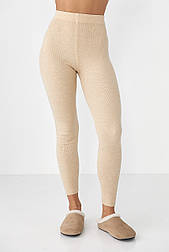 Жіночі трикотажні лосини — бежевий колір, ONE SIZE (є розміри)