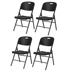 Крісло розкладне туристичне Bonro BS-53 чорне комплект (4шт)