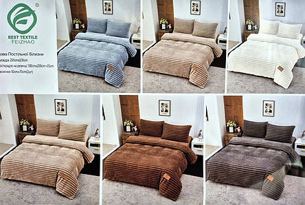 Тепла постільна білизна Best Texile - простирадло на гумці, фото 2