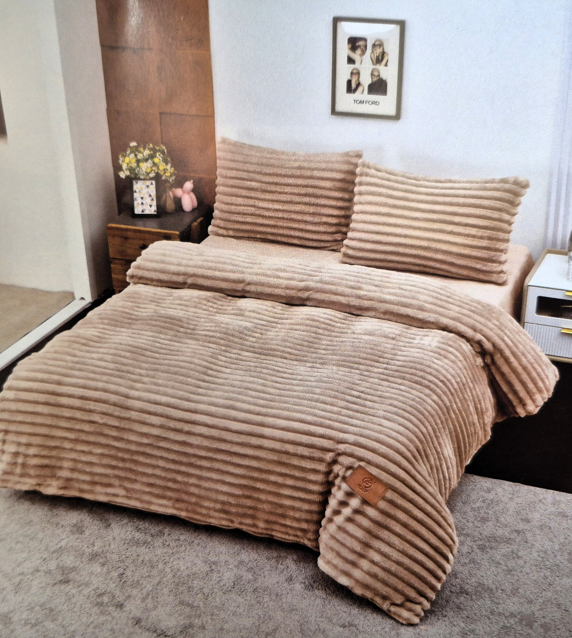 Тепла постільна білизна Best Texile - простирадло на гумці