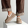 Молодіжні замшеві бежеві автоледі на потовщеній підошві, фото 6