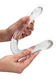 Прозорий двосторонній фалоімітатор Shots Realrock Crystal Clear Double Dildo 17" Transparent, фото 3
