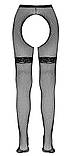 Колготки з імітацією панчіх Cottelli Collection Crotchless Tights M/L ✨, фото 5