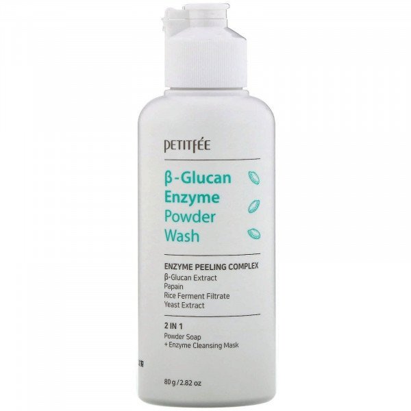 PETITFEE Beta-Glucan Enzyme Powder Wash Ензимна пудра для вмивання з бета-глюканом, 80 г. До 10/2027, фото 1