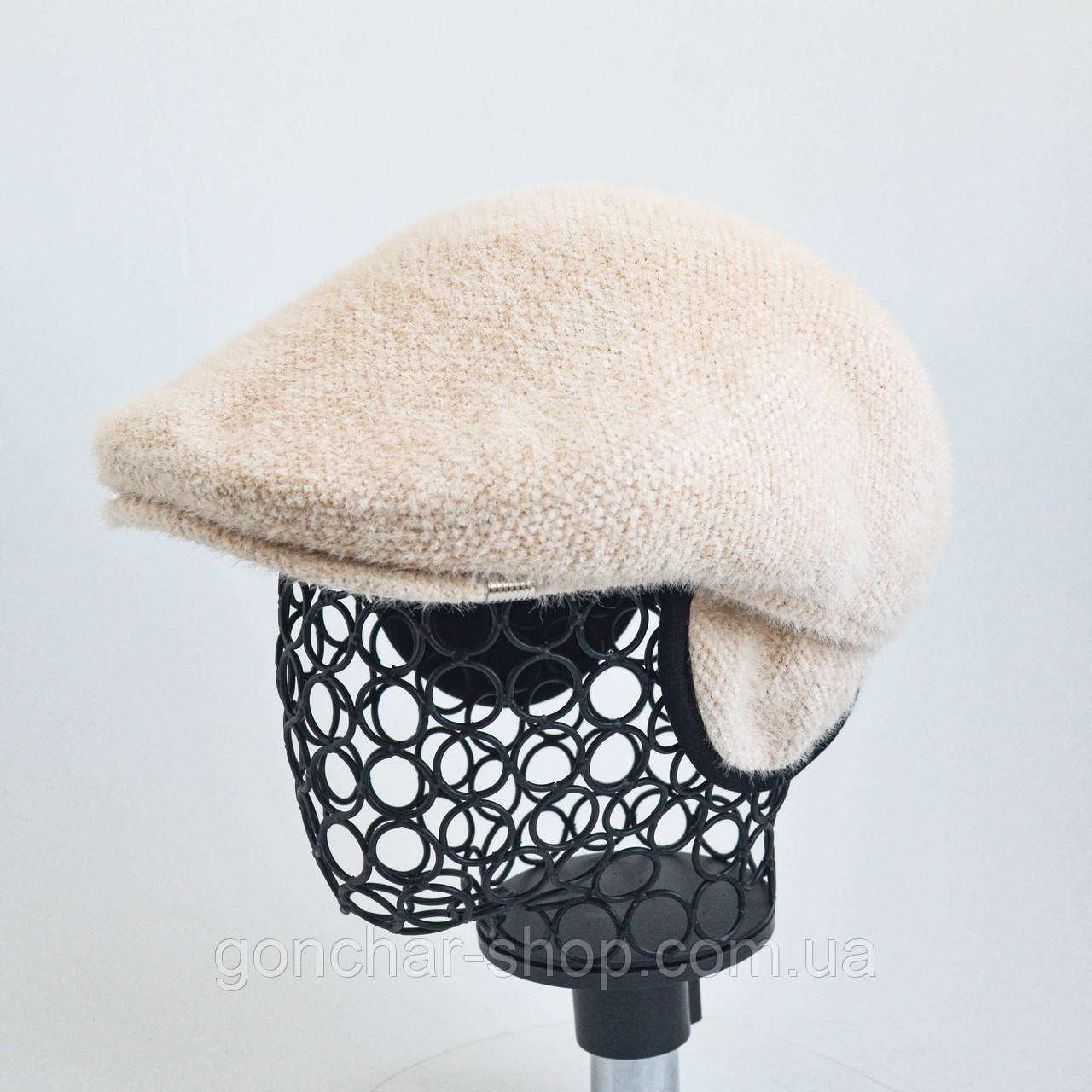 Кепі тепла картуз вушка KENT&AVER, ангорка топлене молоко 56-57, фото 1