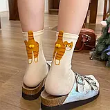 Шкарпетки Кіт з Яйцями 2 пари білі + чорні, один розмір 35 — 42, фото 3