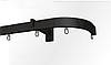 Карниз з вигином однорядний настінний Скарлайн Чорний, фото 2