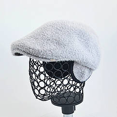 Кепі тепла картуз вушка KENT&AVER, ангорка сіра 56-57