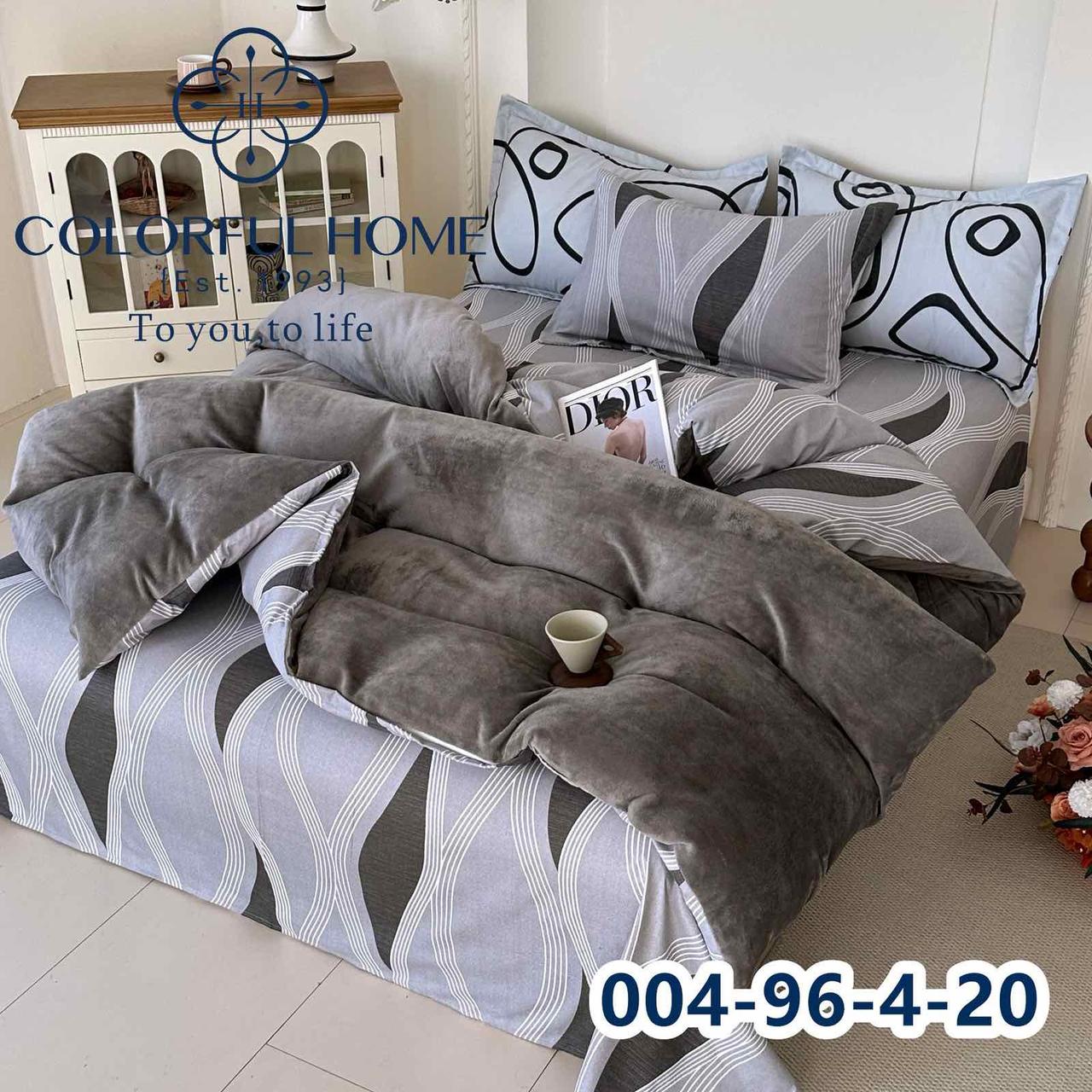 Тепла постіль двухстороння фланень велюр Colorful Home - євро