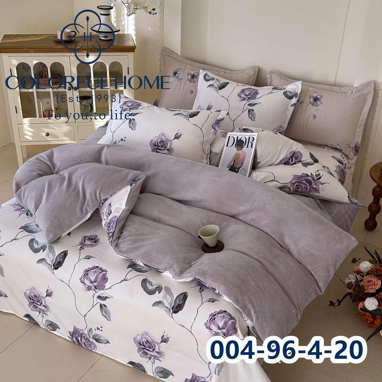 Тепла постіль двостороння фланель велюр Colorful Home — євро