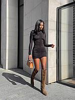 Жіноча гарна сукня міні з довгим рукавом новинка 2025