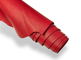 Шкіра натуральна Флотар т.1,3-1,5мм колір червоний середнє зерно DR