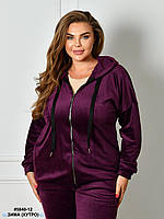 Спортивний велюровий костюм на хутрі