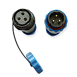 Роз'єм SP21-3 герметичний, 3 контакта, пара (тато + мама), фото 2