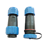 Роз'єм SP21-3 герметичний, 3 контакта, пара (тато + мама), фото 3