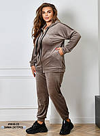 Спортивний велюровий костюм на хутрі