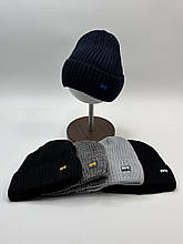 Зимова шапка-біні для хлопчика з закотом розмір 46-52 тм Vertex