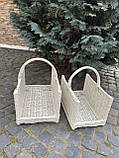 Вибілений набір корзин для дров🪵, фото 3