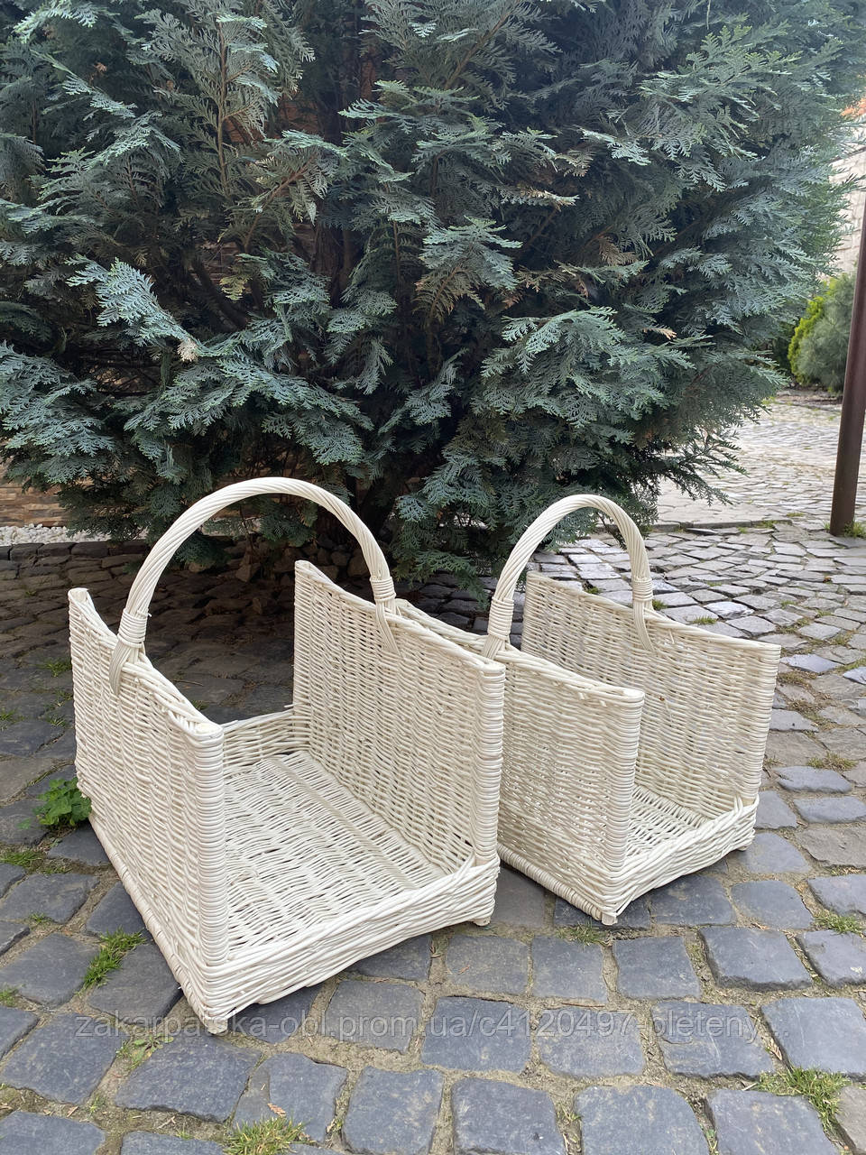 Вибілений набір корзин для дров🪵, фото 1