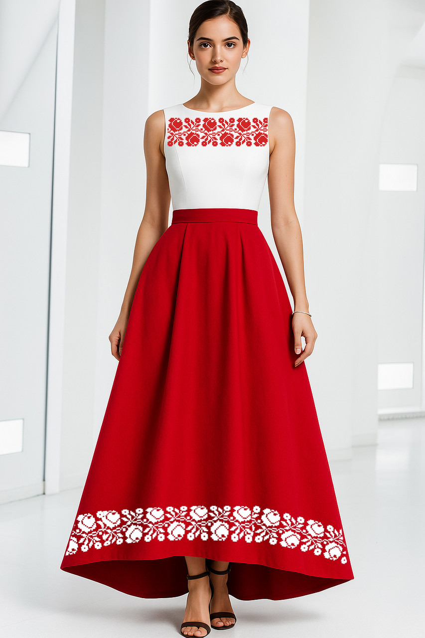 Заготовка  жіночої  сукні № 342-ПЖД(б.р), фото 1