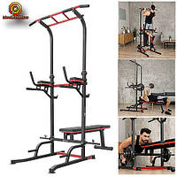 Силова станція HS-2015K Фітнес-станція для дому Силова фітнес-станція зі лавкою турнік і бруси