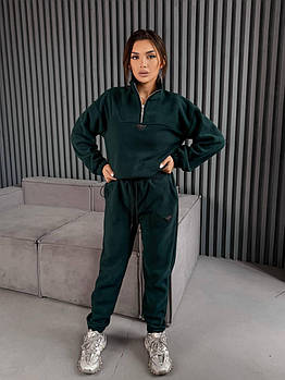 Костюм жіночий спортивний з флісу кофта з молнією і джогери