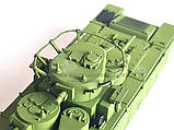 Стендова модель - броньований танк T-35 1937 (командирский), зістарений, масштаб 1/87, H0, фото 3
