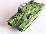 Стендова модель - броньований танк T-35 1937 (командирский), зістарений, масштаб 1/87, H0, фото 2