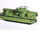 Стендова модель - броньований танк T-35 1937 (командирский), зістарений, масштаб 1/87, H0, фото 4