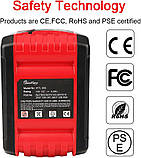 Заміна батареї Power Elektro Elektro 18v 5Ah Li-ion CoolPack для Bosch GBA BAT609 BAT609G BAT618G BAT619 BAT619G BAT622 BAT620-2PK, фото 4